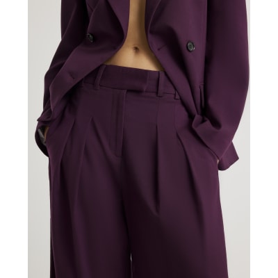 Red Wide Leg Trousers