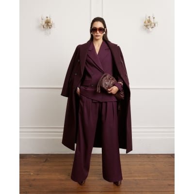 Red Wide Leg Trousers