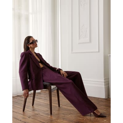 Red Wide Leg Trousers