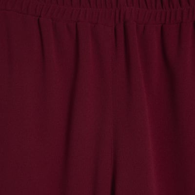 Red Wide Leg Trousers