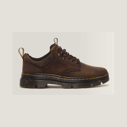 Reeder Crazy Horse Leather Utility Shoes — Dark Brown