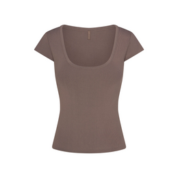 Refined Knit Scoop Neck Top