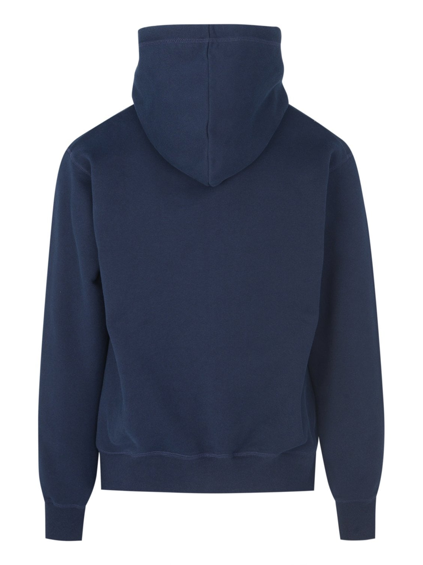 Dsquared2 Red Maple Leaf Printed Hoodie in Navy