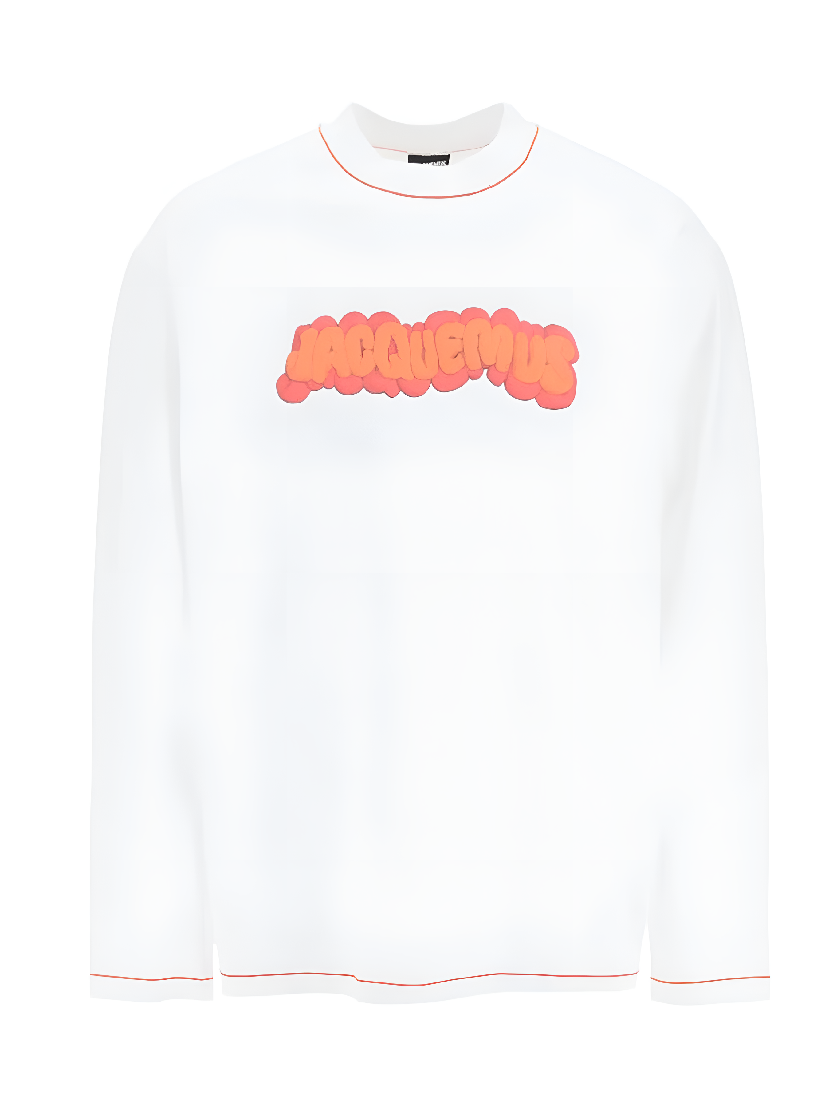 Jacquemus Pate A Modeler Print Logo Paste Le Long Sleeved T-Shirt White