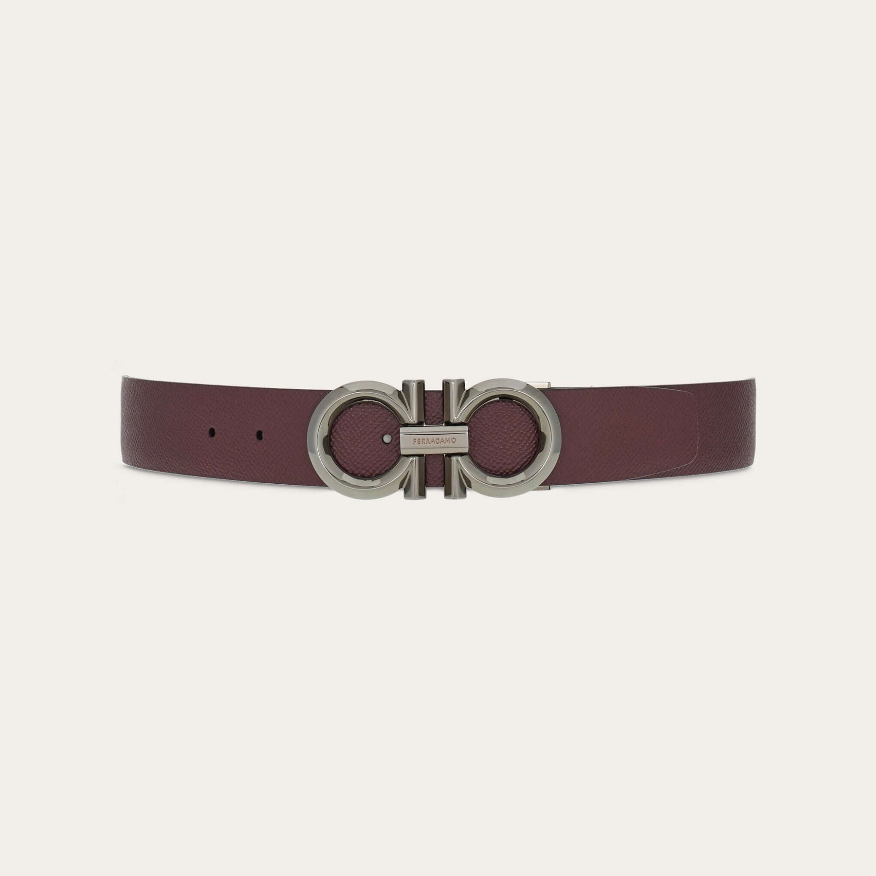 Reversible and adjustable Gancini belt