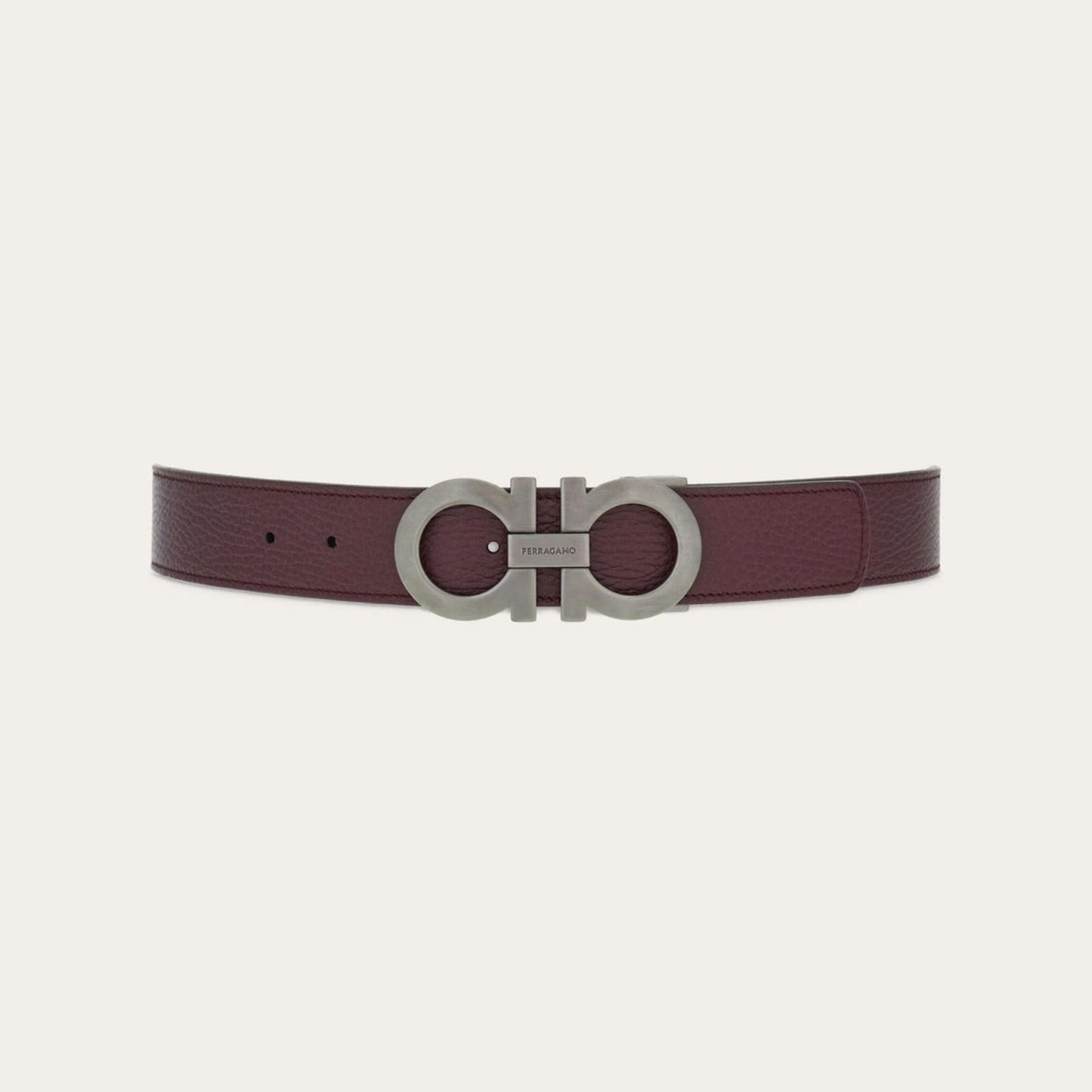 Reversible and adjustable Gancini belt