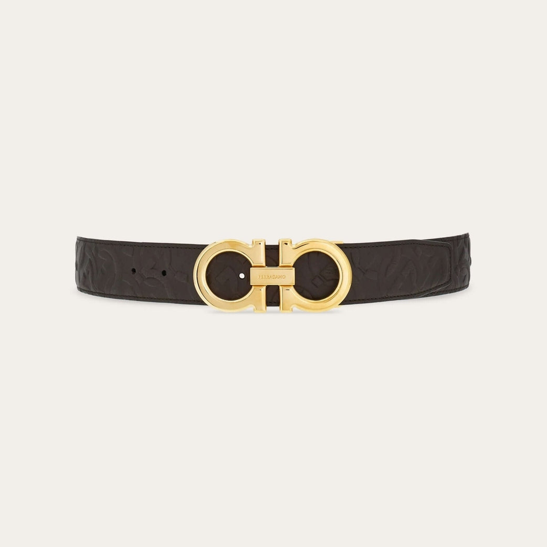 Reversible and adjustable Gancini belt