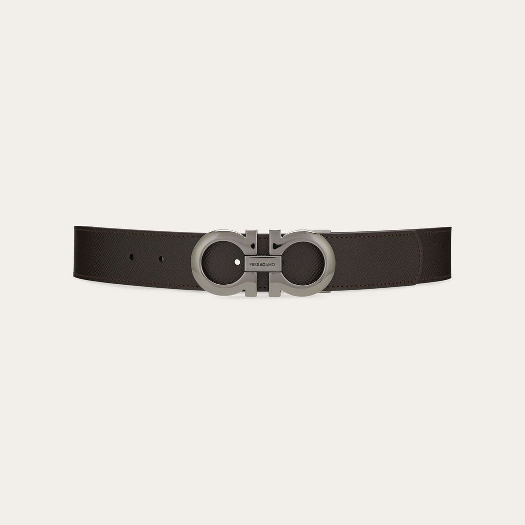 Reversible and adjustable Gancini belt