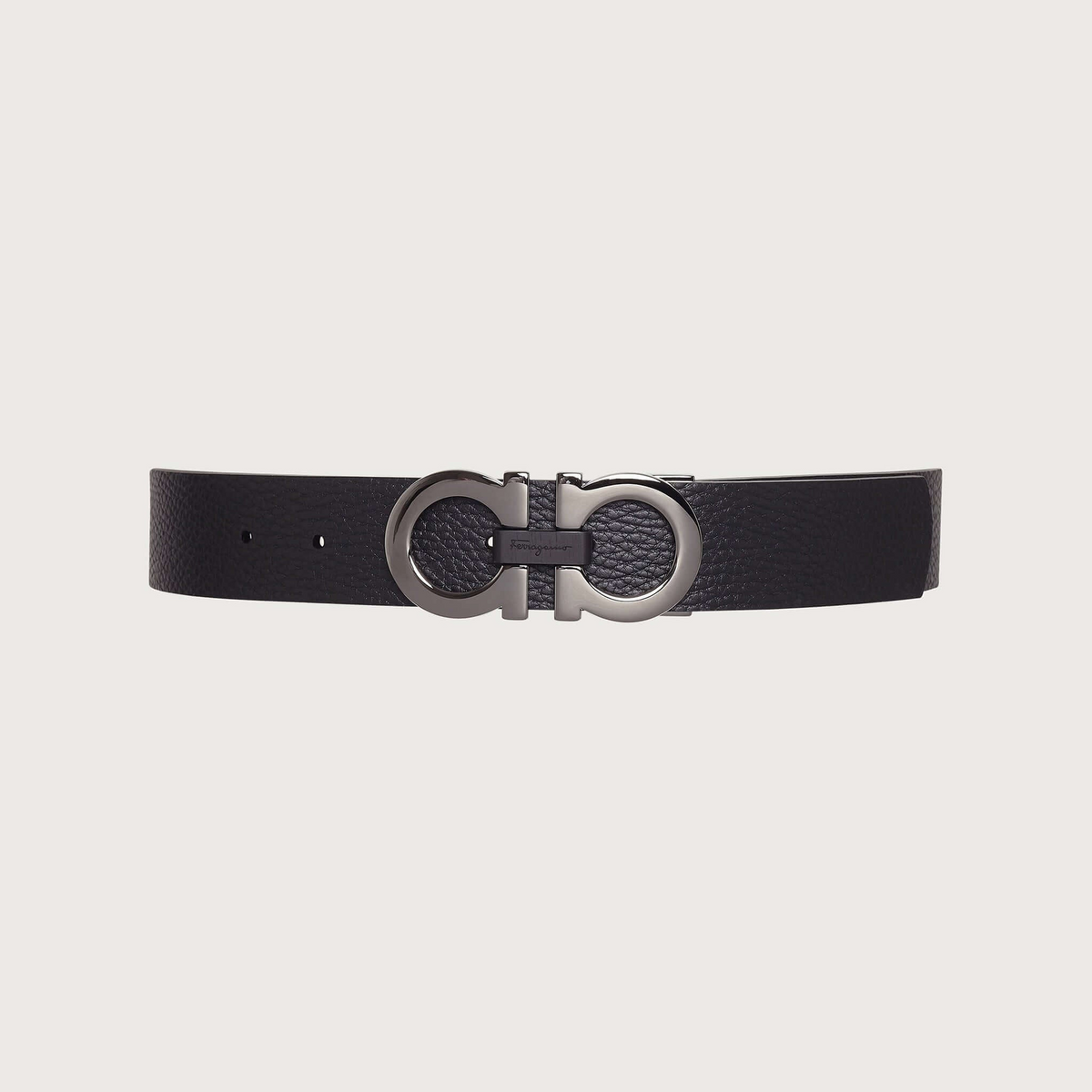 Reversible and adjustable Gancini belt