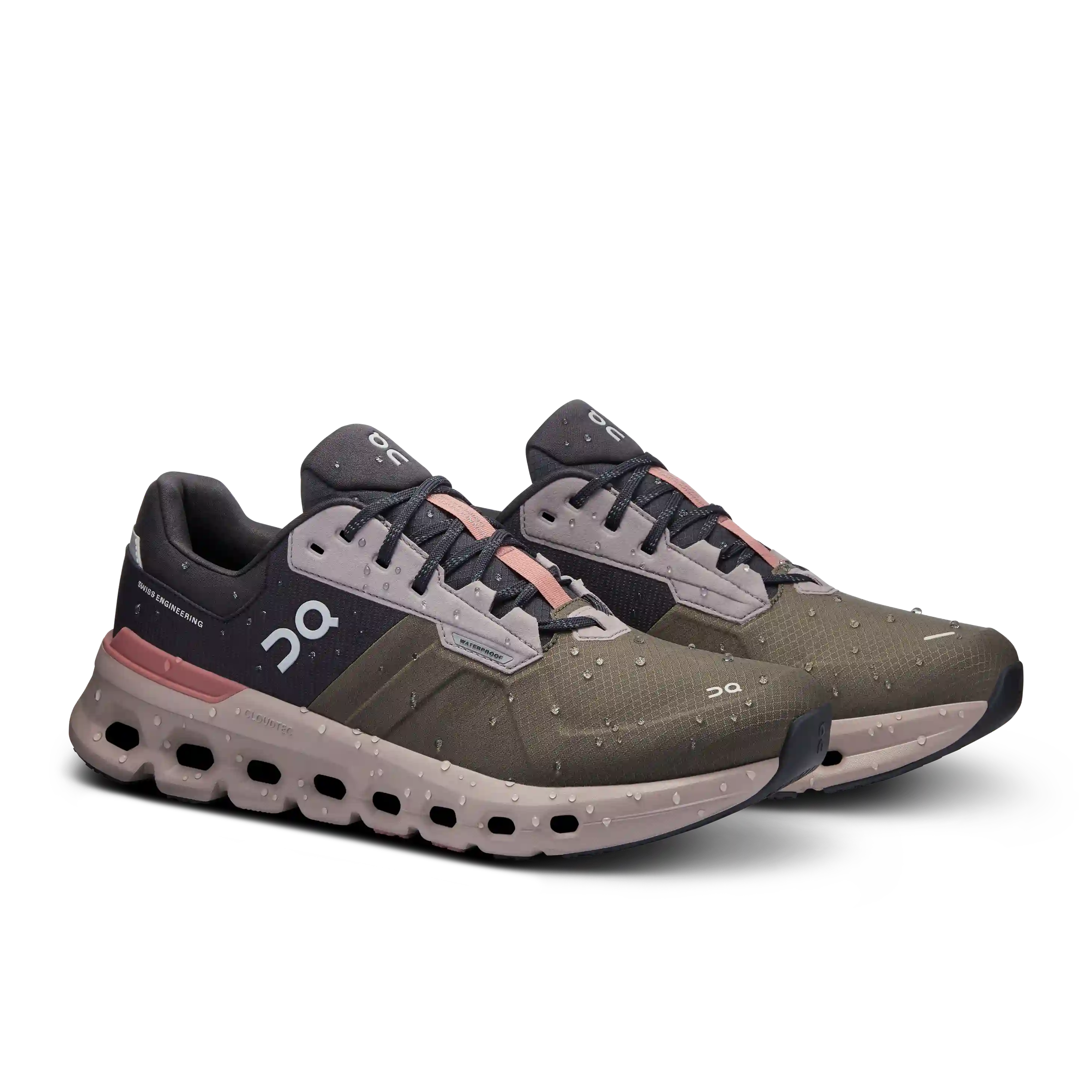 Cloudrunner 2 Waterproof 'Olive Mahogany' On Running