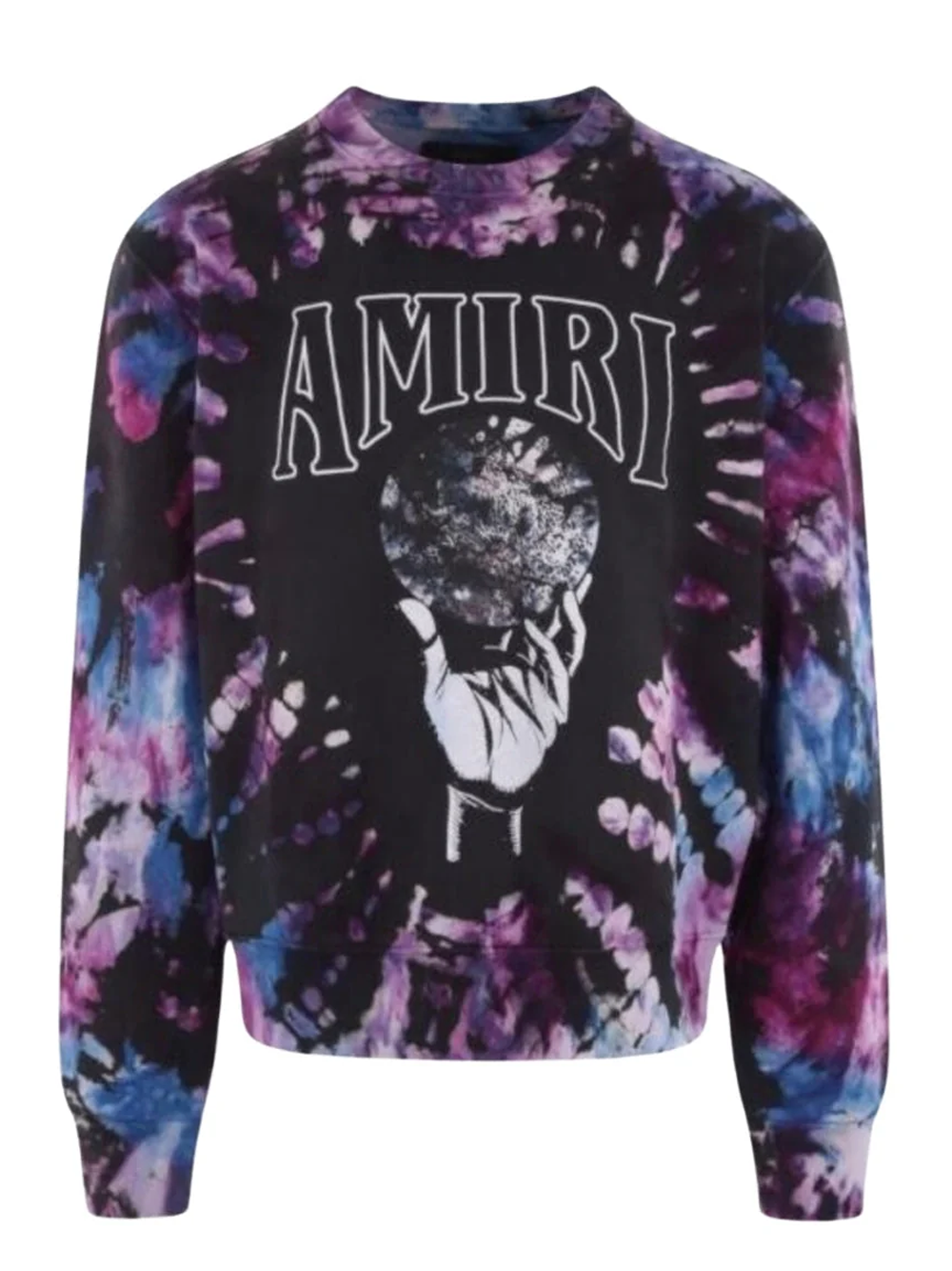Amiri Crystal Ball Tie Dye Purple Sweatshirt