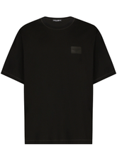 Dolce & Gabbana Black Logo Detail T-Shirt in Black