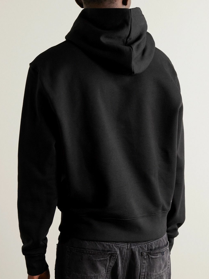 Amiri Staggered Chrome Logo Hoodie in Black