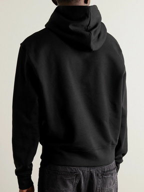 Amiri Staggered Chrome Logo Hoodie in Black