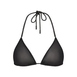 RHINESTONE KNIT TRIANGLE BRALETTE | ONYX