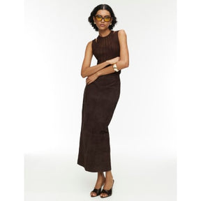 RI Studio Brown Layered Sheer Vest