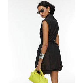 RI Studio Brown Sleeveless Blazer