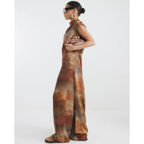 RI Studio Petite Brown Wide Leg Trousers