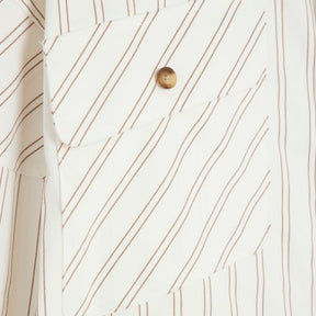 RI Studio White Stripe Cocoon Sleeve Shirt