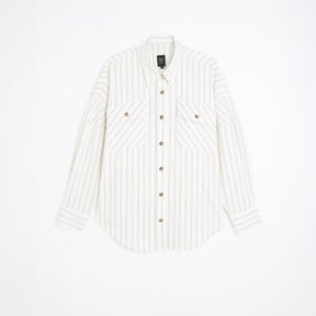 RI Studio White Stripe Cocoon Sleeve Shirt