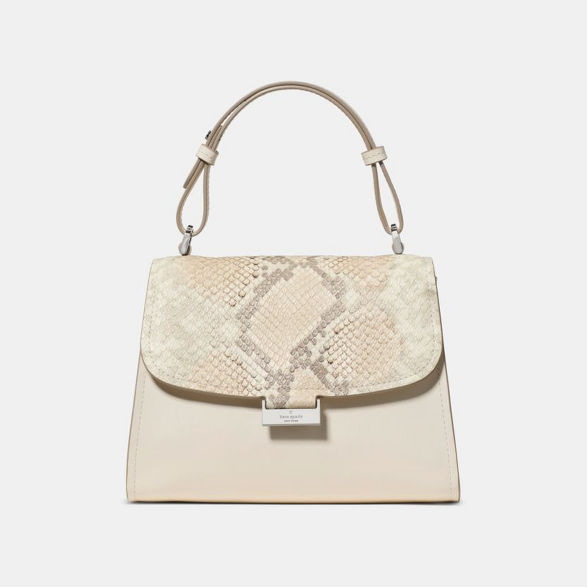 Riley Snake Embossed Small Top Handle Bag