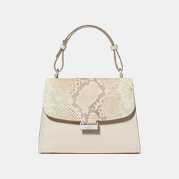 Riley Snake Embossed Small Top Handle Bag