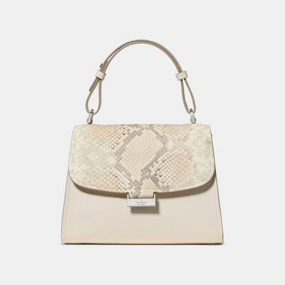Riley Snake Embossed Small Top Handle Bag