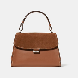 Riley Suede Top Handle Bag