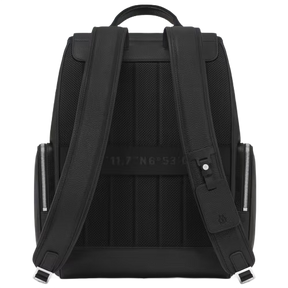Never Still - Canvas Flap Backpack Large Black
