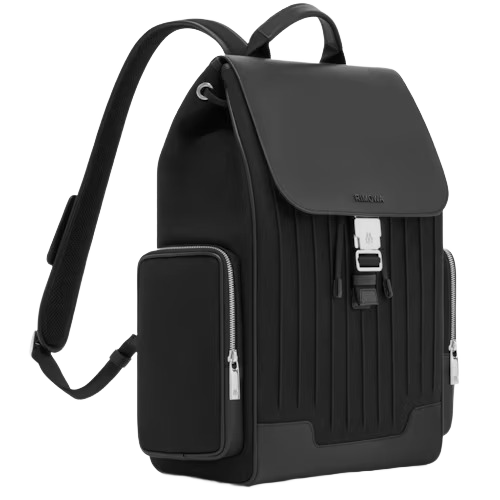 Never Still - Canvas Flap Backpack Large Black