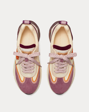 Tory Burch - Good Luck New Cream / Arancio / Light Purple Low Top Sneakers