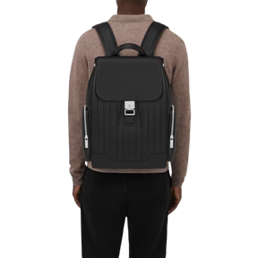 Never Still - Canvas Flap Backpack Large Black