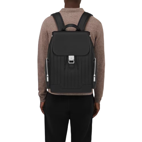 Never Still - Canvas Flap Backpack Large Black