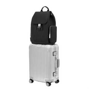 Never Still - Canvas Flap Backpack Large Black