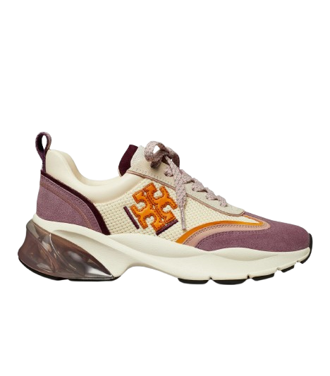 Tory Burch - Good Luck New Cream / Arancio / Light Purple Low Top Sneakers