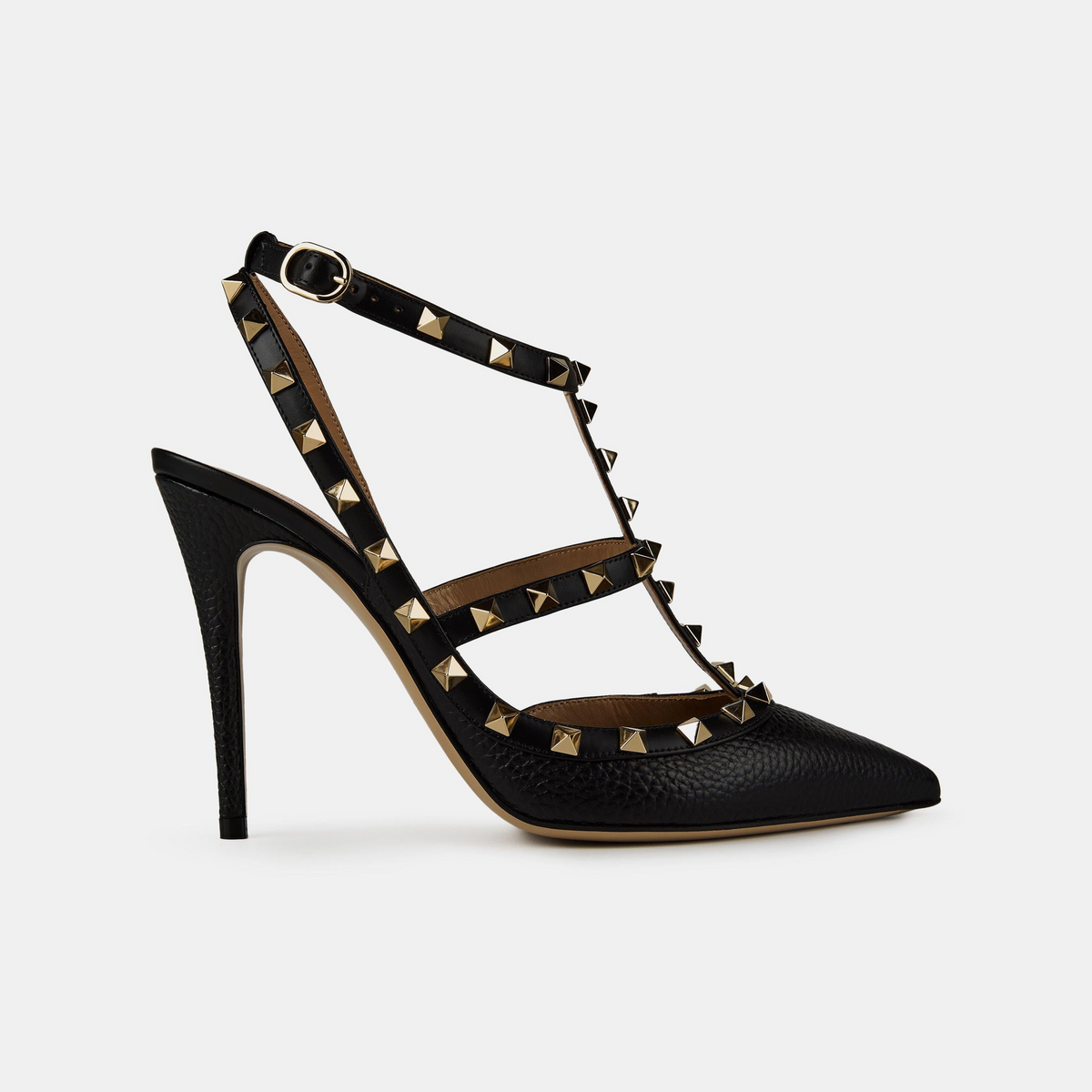 Rockstud Ankle Strap Pumps