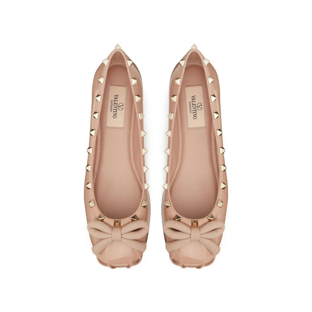 Rockstud Ballerina Shoes – Light Pink