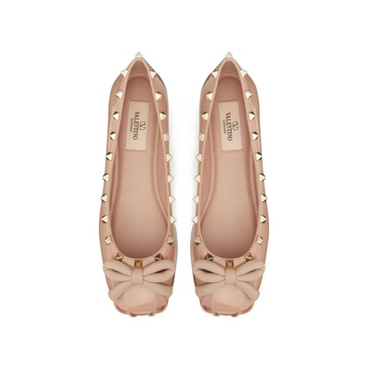 Rockstud Ballerina Shoes – Light Pink