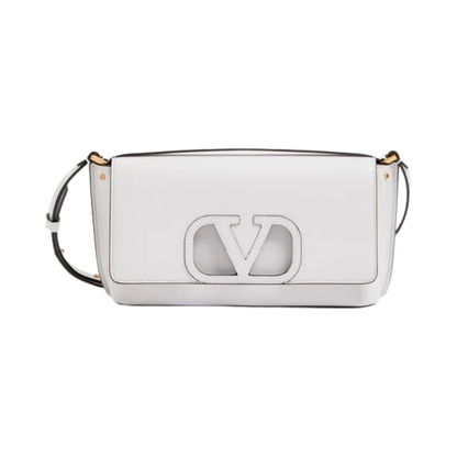 Rockstud chain pouch in grainy calfskin