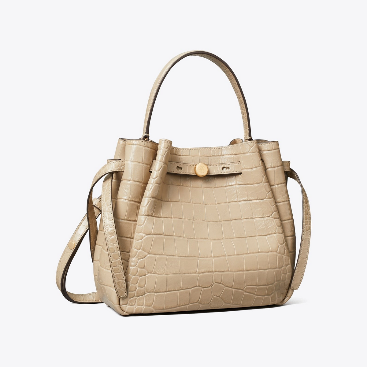 Romy Croc-Embossed Bucket Bag