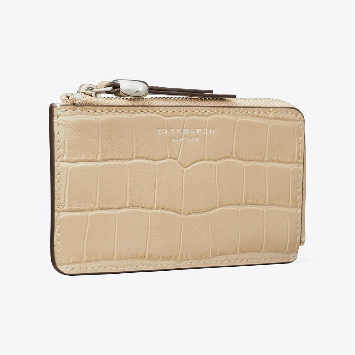 Romy Croc-Embossed Zip Card Case