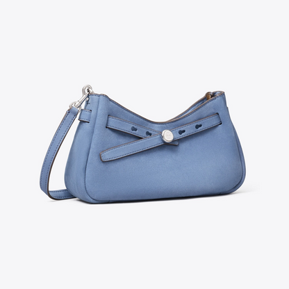 Romy Nubuck Zip-Top Crossbody Bag