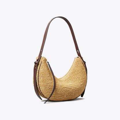 Romy Woven Half Moon Bag