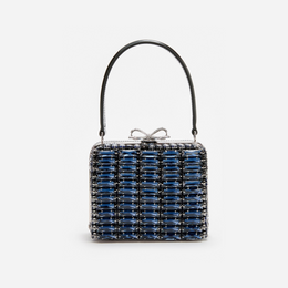 Navy Crystal Micro Bag