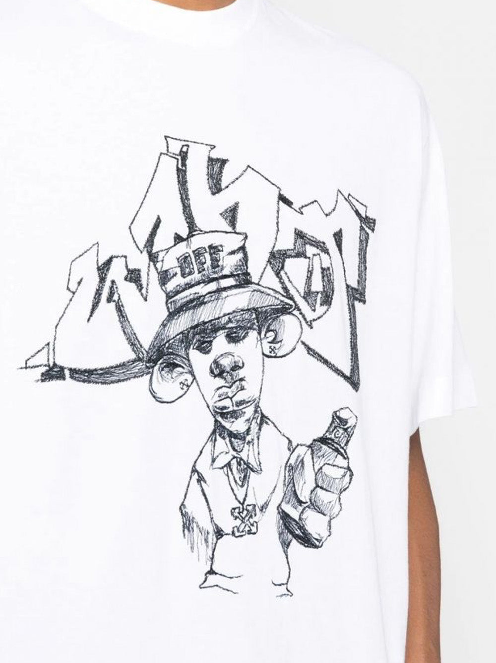 Off-White Graff Freest Over Skate Short-Sleeve T-Shirt in White