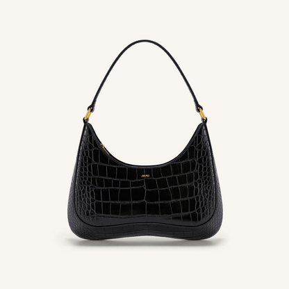 Ruby Shoulder Bag - Black Croc