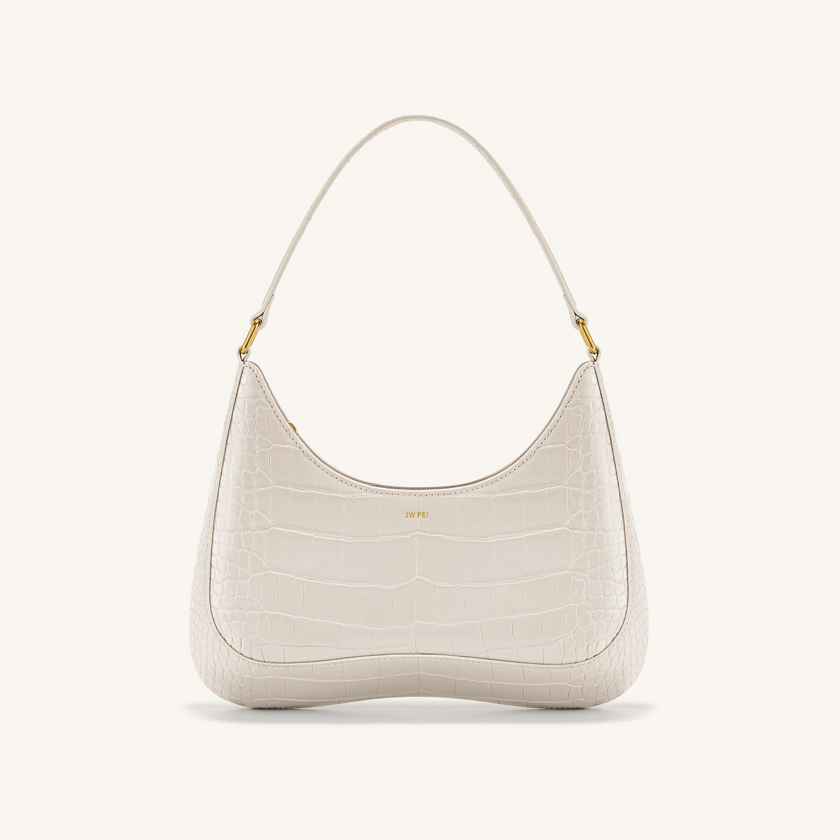 Ruby Shoulder Bag - White Croc