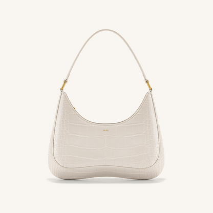 Ruby Shoulder Bag - White Croc