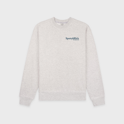 Run Club Crewneck - Heather Gray/Navy