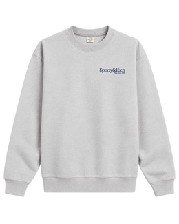 Run Club Crewneck - Heather Gray/Navy